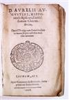 AUGUSTINUS, AURELIUS, Saint. Confessionum libri tredecim.  1608